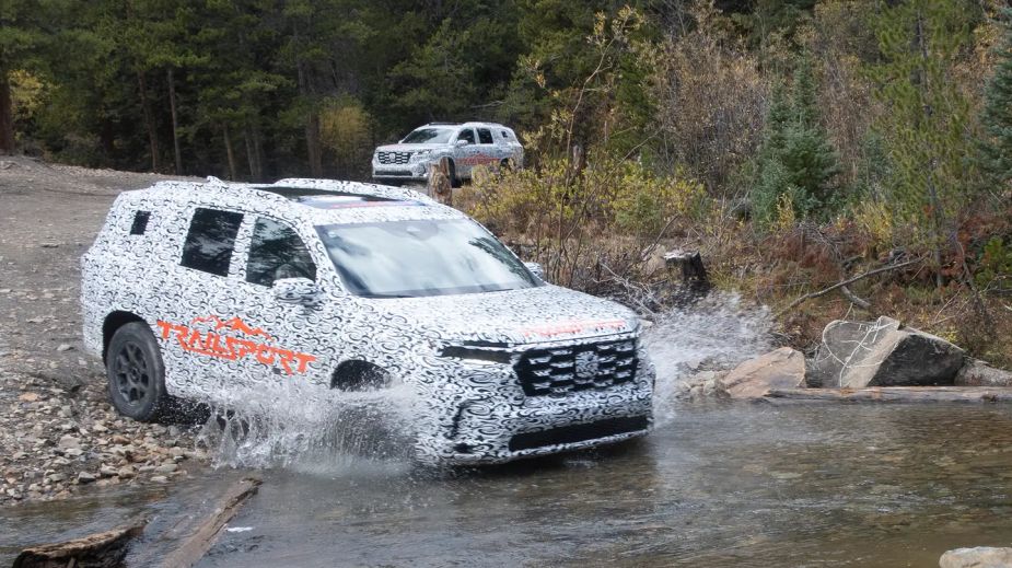 2023 Honda Pilot TrailSport off-roading 