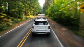 The 2023 Kia Sorento PHEV pictured here in white