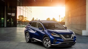 A blue 2023 Nissan Murano parked outdoors.