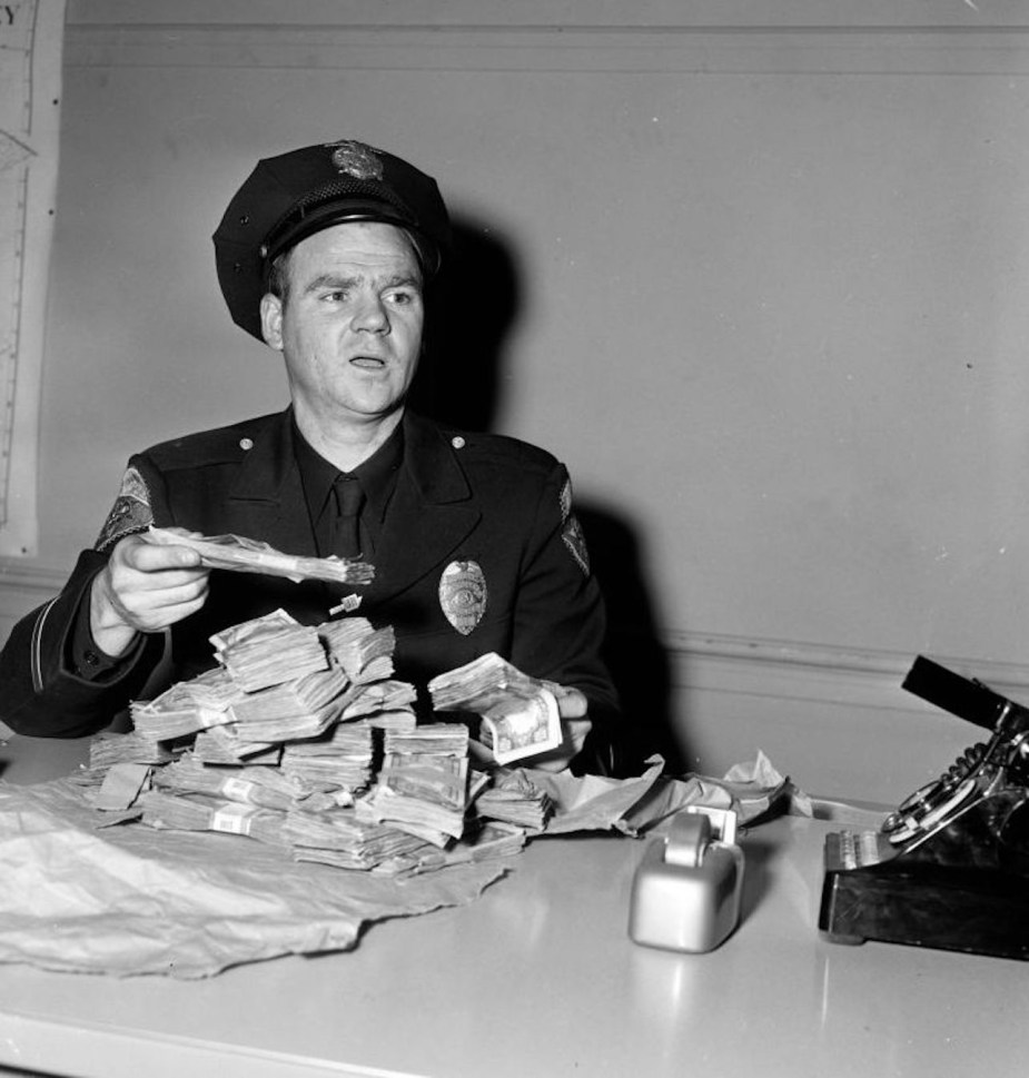 police with cash