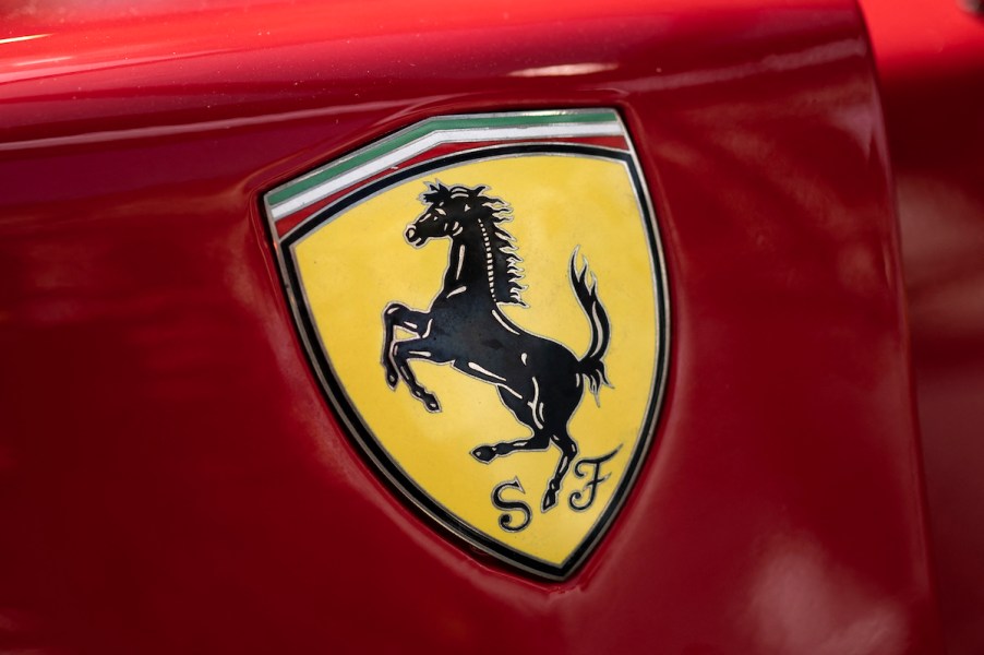 Ferrari logo, maker of the new Ferrari SUV.