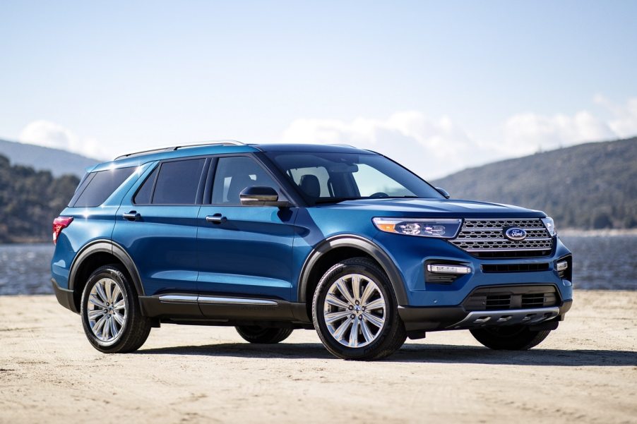 A blue 2022 Ford Explorer XLT is the most popular trim level for three reasons.