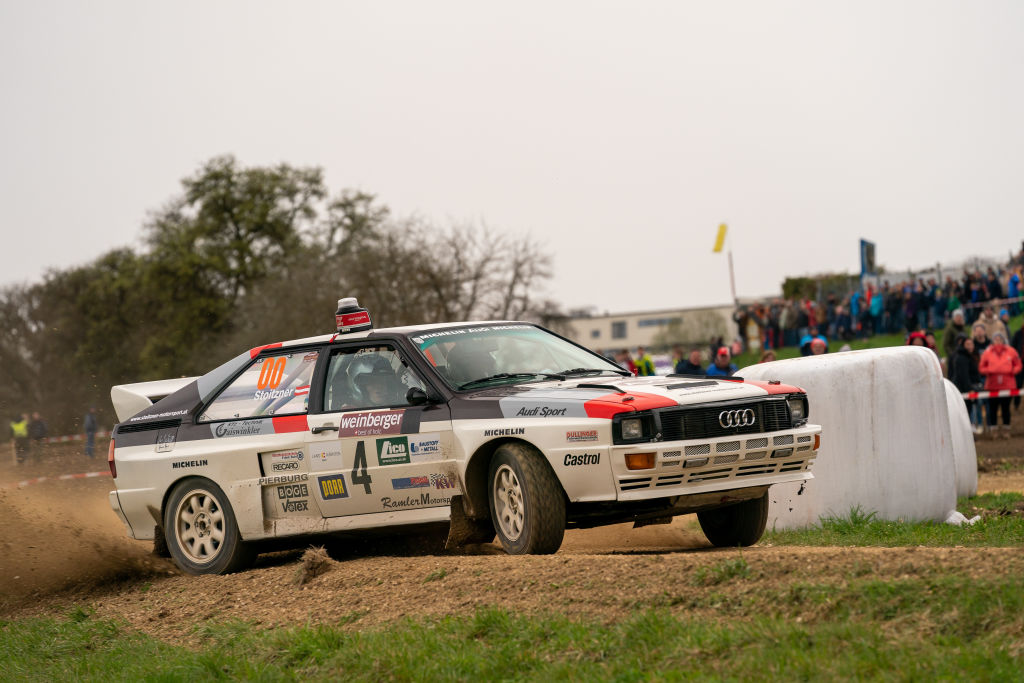 A vintage Audi Rally car