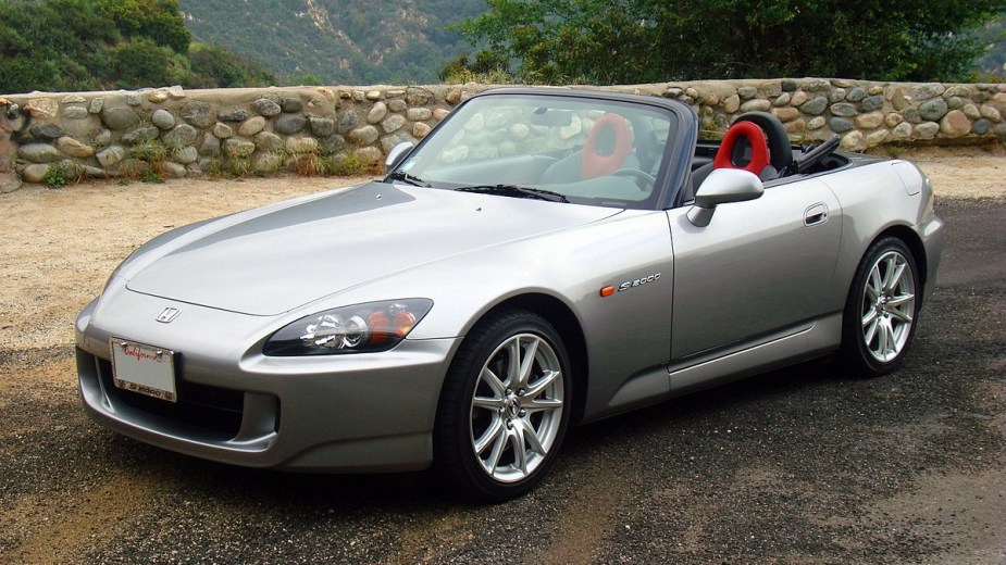 Silver Honda S2000 Posed Near a Beautiful View