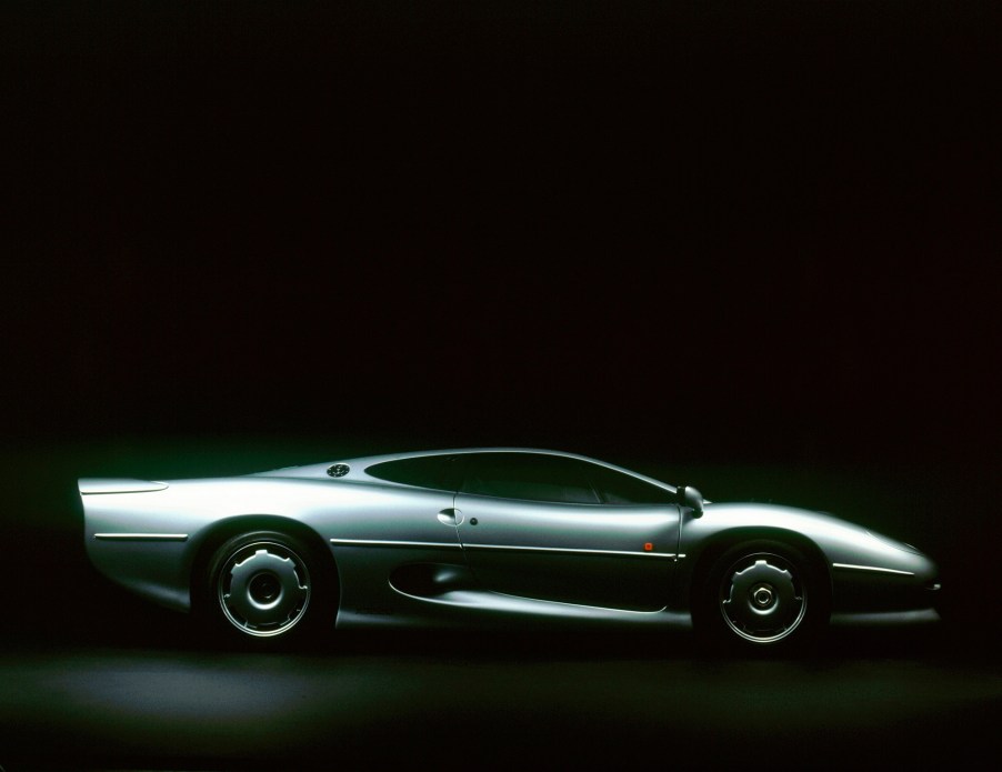 The Jaguar XJ220, like the McLaren F1, is one of the most formidable cars of the decade.