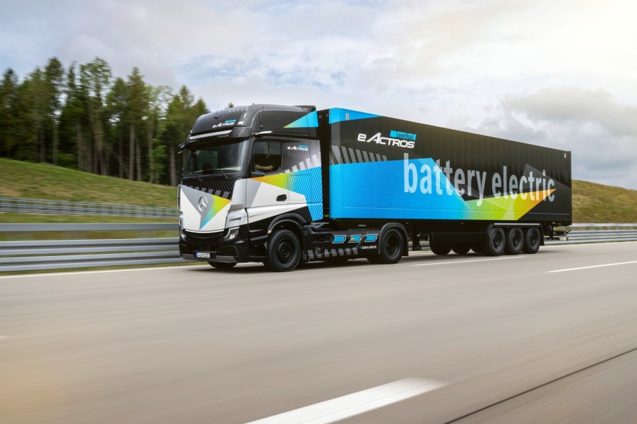 The Mercedes-Benz eActros LongHaul electric truck