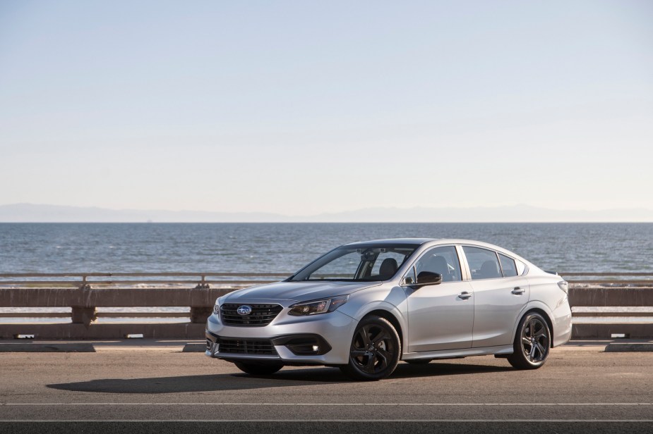 The Subaru Legacy is a car with AWD and a Top Safety Pick+.