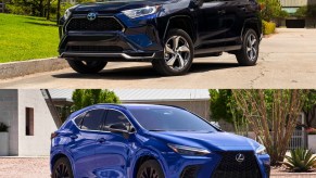 The Toyota RAV4 Prime vs. the Lexus NX 450h+ SUV photographed here