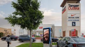 A Volta EV charging app station at the Tanger Outlets