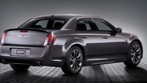 The 2014 Chrysler 300 SRT sits on display as the marque's V8 300 range topper.