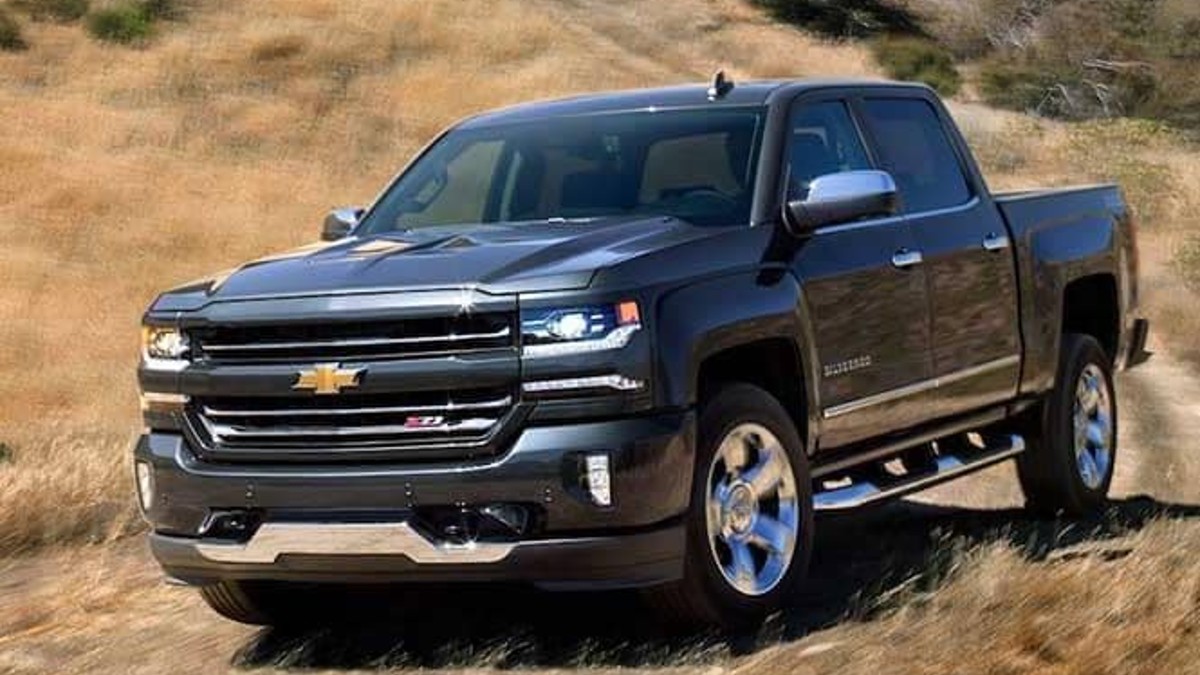 2018 Chevy Silverado in a wheat field