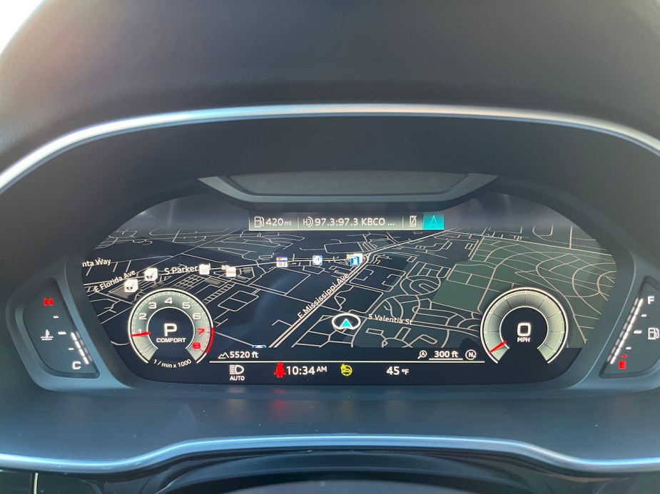 A view of the Virtual Cockpit in the 2022 Audi Q3