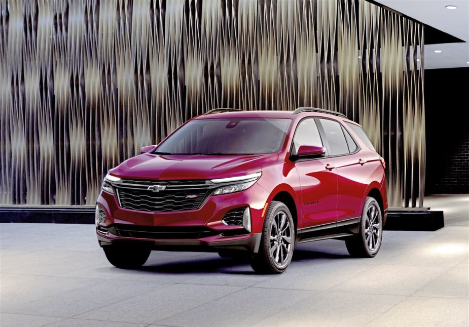 2022 Chevy Equinox parked on display 