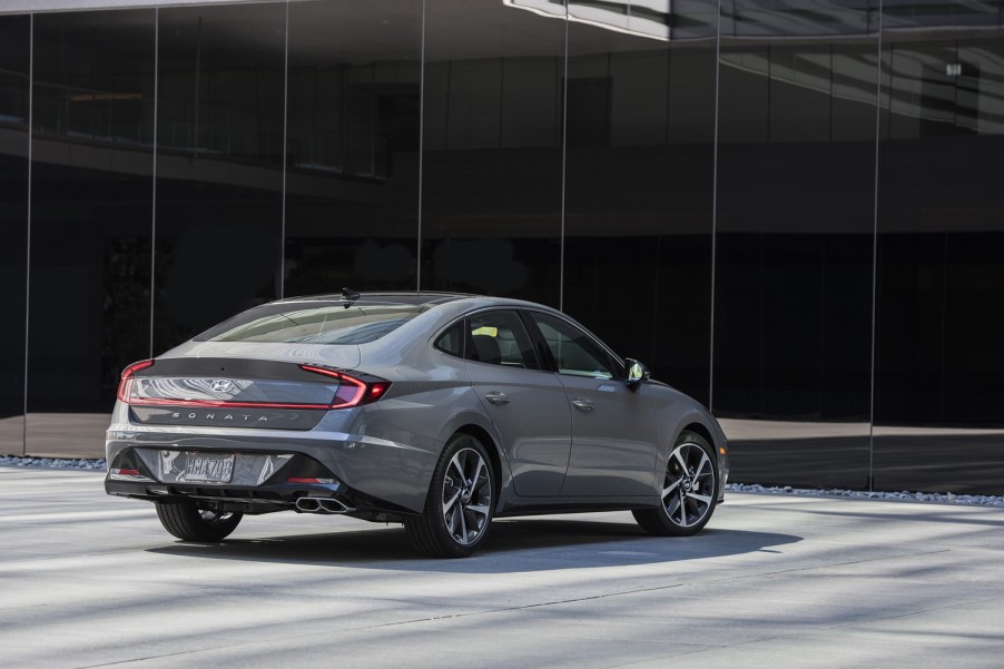 Rear shot of the 2022 Hyundai Sonata