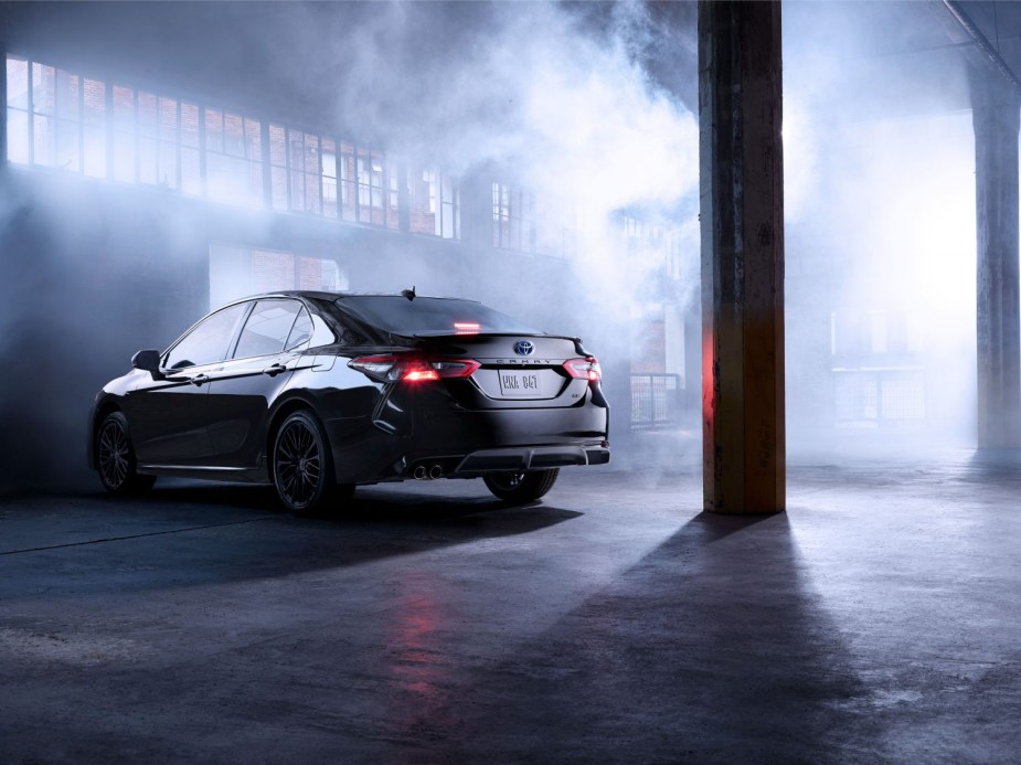 2022 Toyota Camry in the shadows of a warehouse