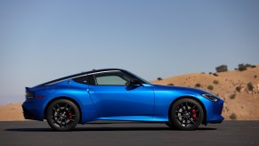 The Nissan Z, like the Camaro LT1 and the Subaru WRX STI, is a fast sports car.