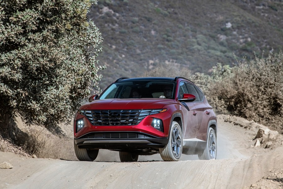 2023 Hyundai Tucson on a dirt road