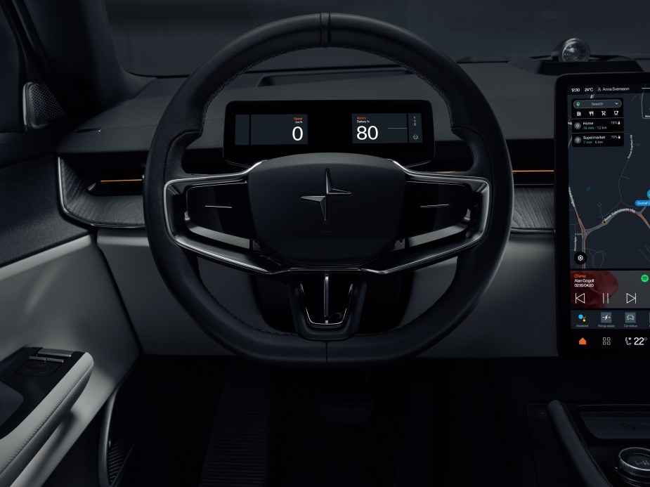 the cockpit of teh 2023 Polestar 3