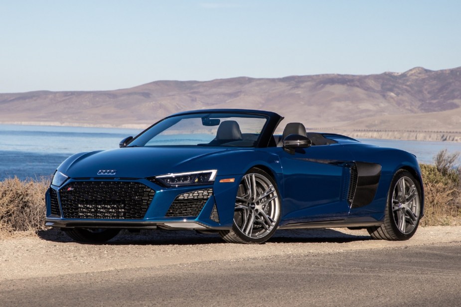 The Audi R8 Spyder is a supercar rental for your next trip.