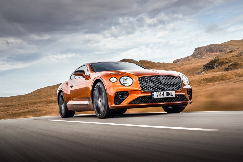 The Bentley Continental GT, like the Lamborghini Urus, is a great option for a luxury rental car in 2022. 