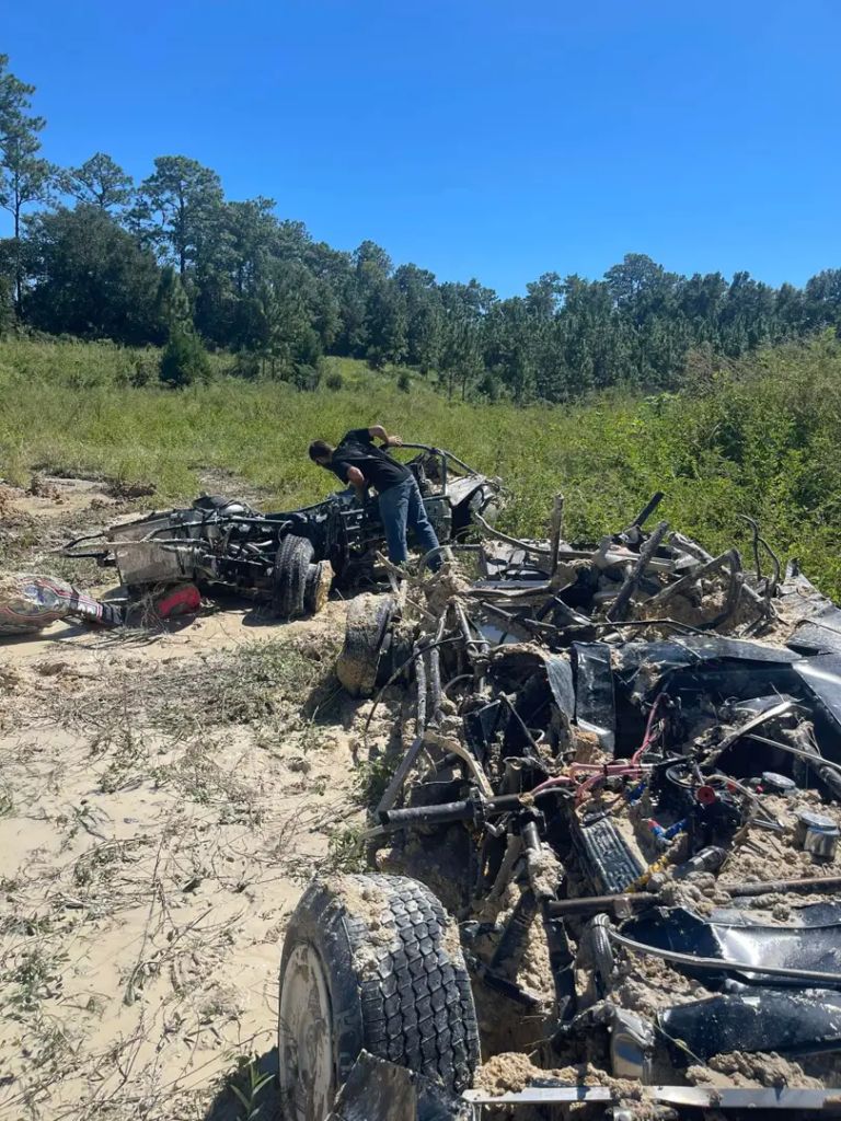 Buried race cars