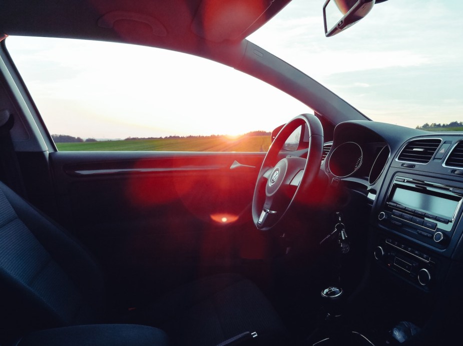 A clean car interior