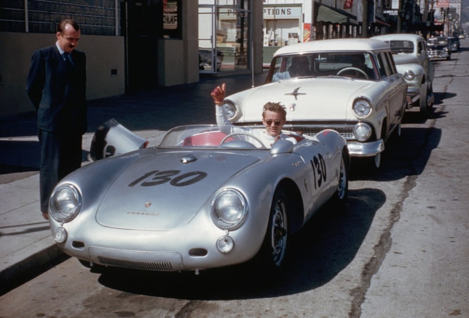 James Dean in Little Bastard Porsche 550 Spyder, haunted car too spooky to drive this Halloween