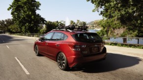 The Subaru Impreza comes in a hatchback application as well as a sedan.