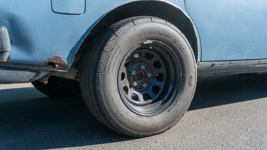 255 tires on an LS-swapped Volvo 240 is a sight. 