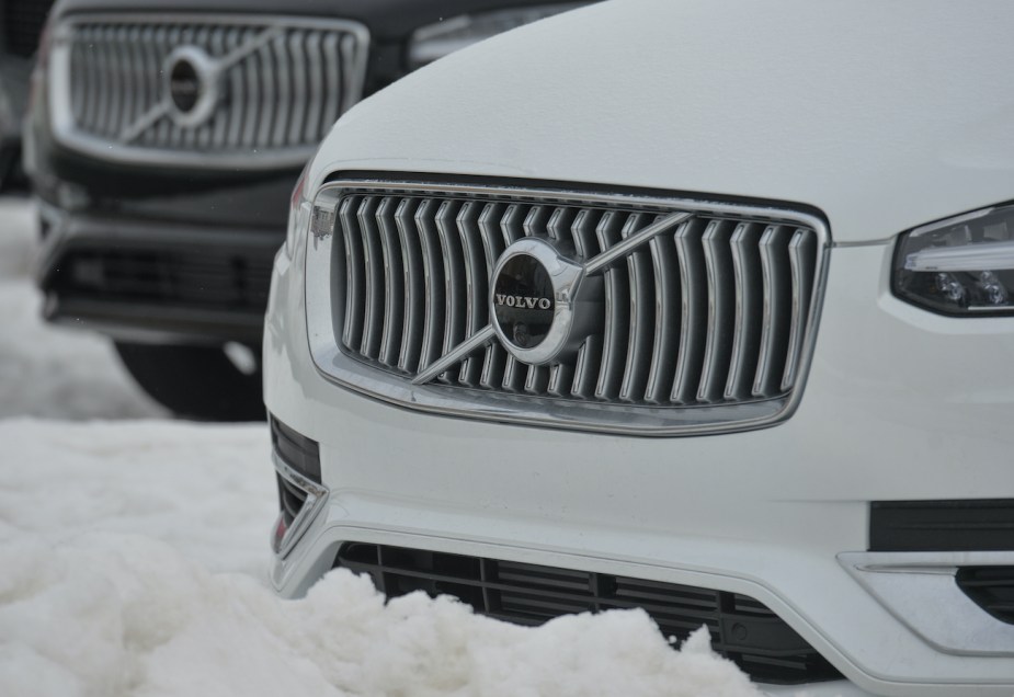 Volvo vehicles outside a Volvo dealership in South Edmonton.