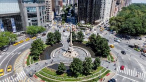 Who invented the roundabout?