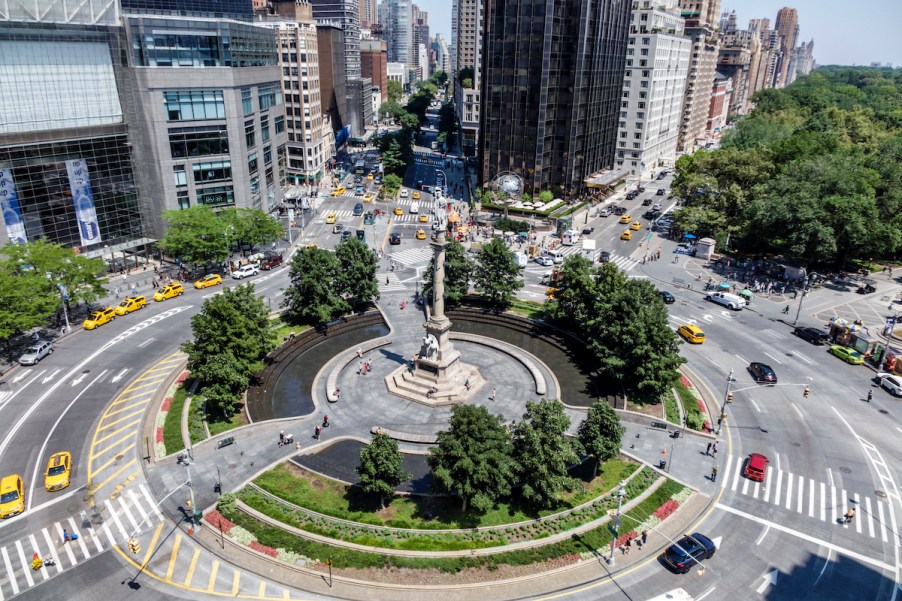 Who invented the roundabout?