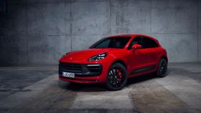 2022 Porsche MAcan SUV in red