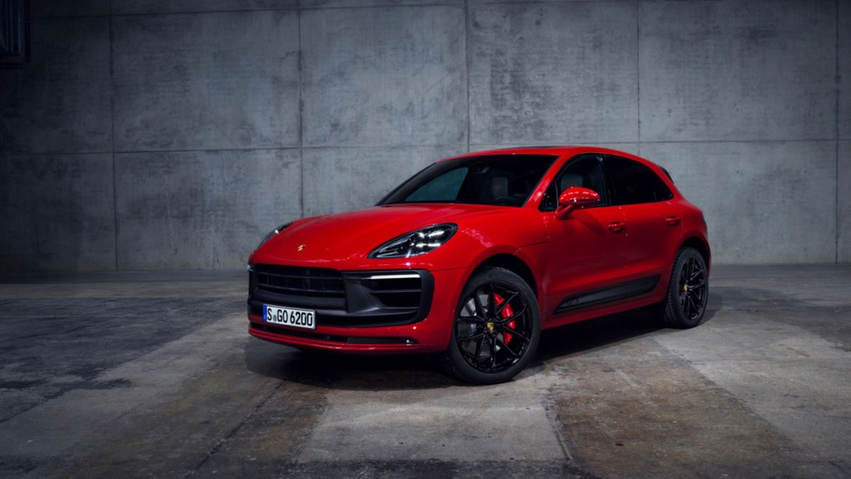 2022 Porsche MAcan SUV in red