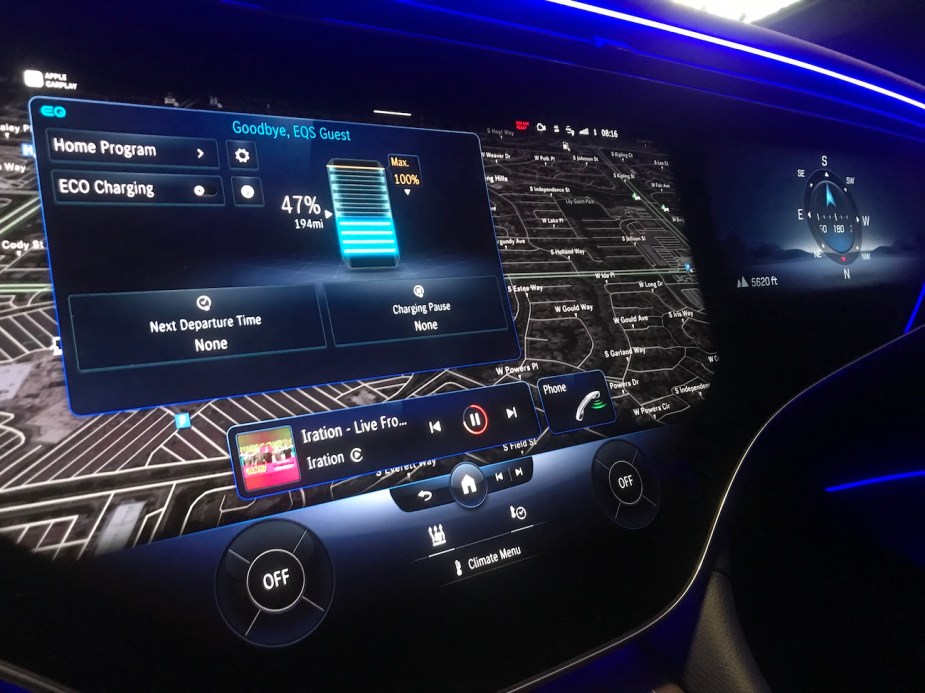 2022 Mercedes-Benz EQS Hyperscreen infotainment