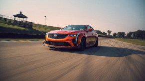 Front angle of 2023 Cadillac CT4-V Blackwing