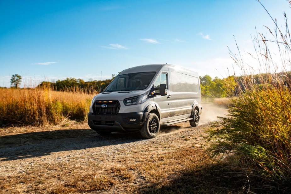 2023 Ford Transit Trail van off-roading