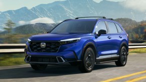 A blue 2023 Honda CR-V