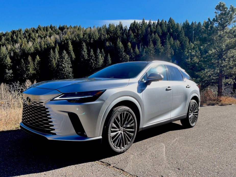 2023 Lexus RX 350h near some trees