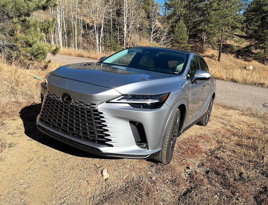 2023 Lexus RX 350h on a dirt road