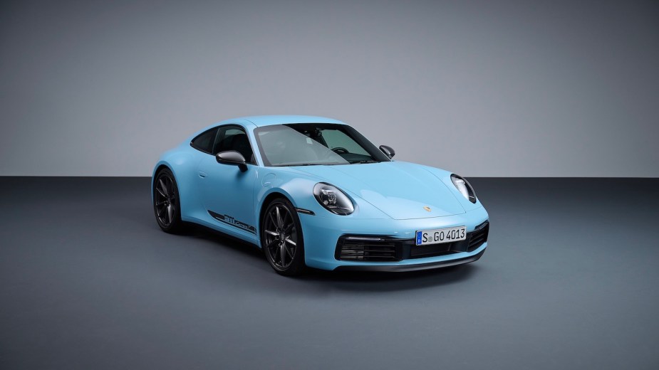 A 911 Carrera T in Gulf Blue