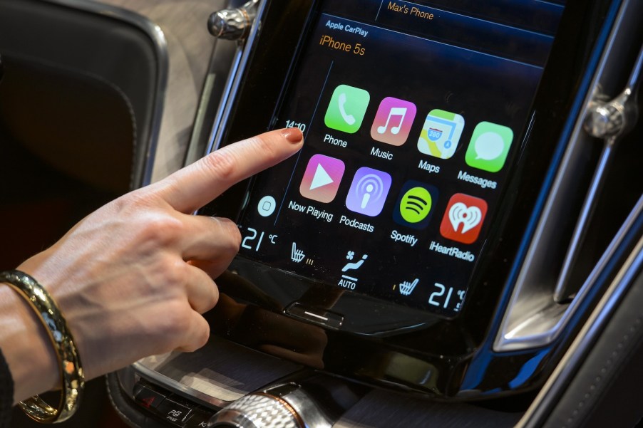 One of Apple's first CarPlay head units, a software now available in aftermarket stereos--alongside Android Auto.