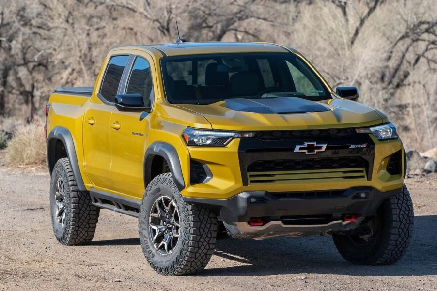 2024 Chevrolet Colorado ZR2 with boulder background