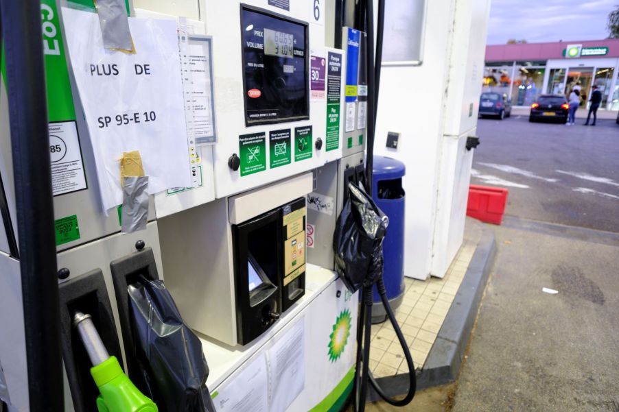 A BP gas station off a highway in Asseviller, France