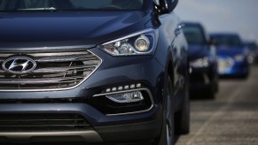 A Hyundai Santa Fe Sport is shown, it has a recall issued.