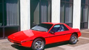 A Pontiac Fiero and its Fiero Ferrari kits and Fiero V8 swaps are popular for builders.