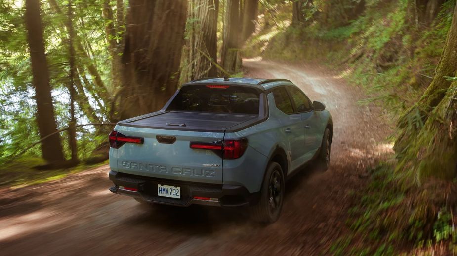 Hyundai's small truck, the 2023 Santa Cruz shows some off-road prowess.