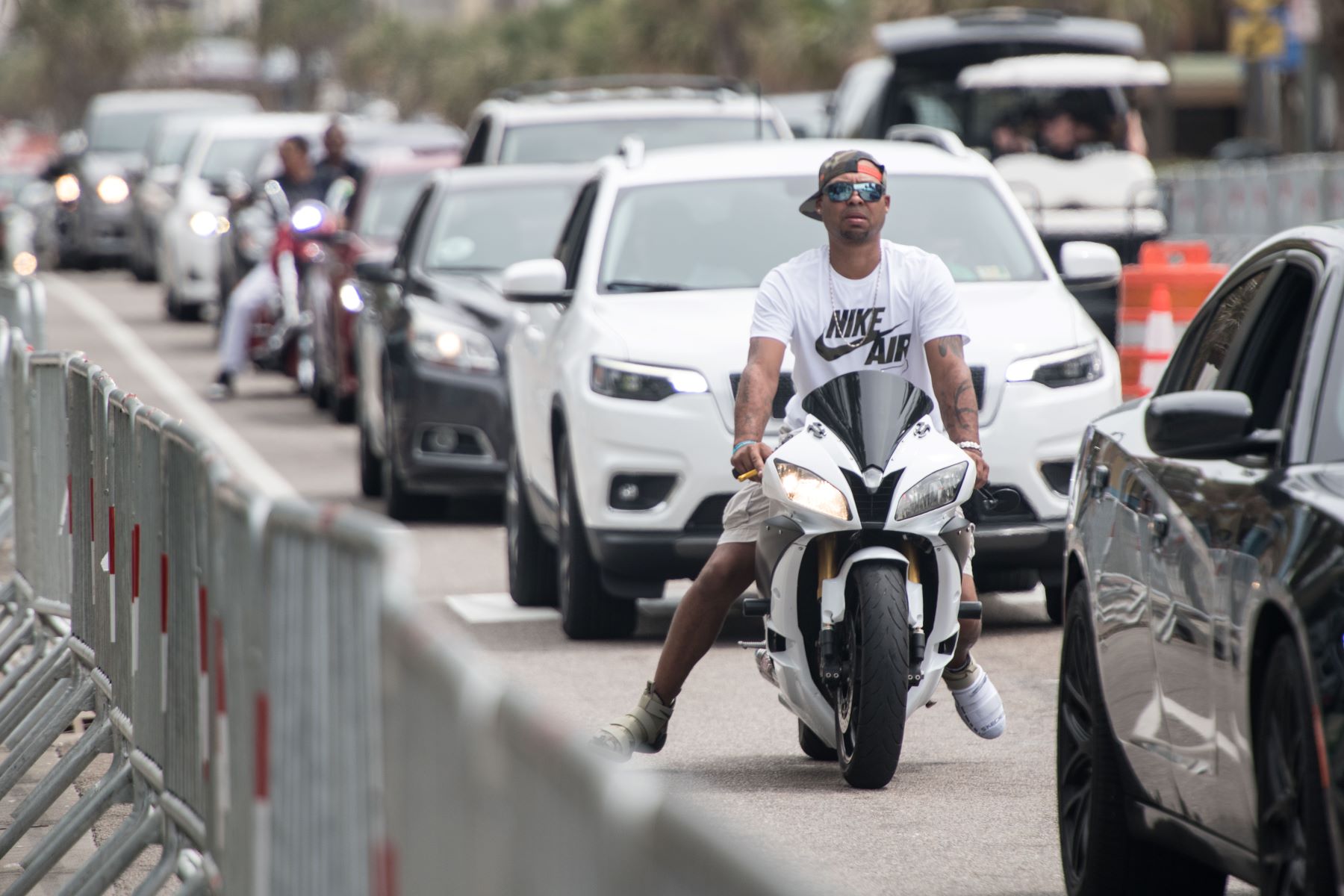 Traffic in Myrtle Beach, South Carolina, during Black Bike Week/Atlantic Beach Bikefest