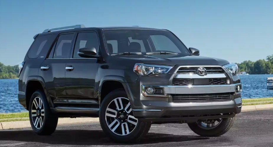 A gray 2023 Toyota 4Runner midsize SUV is parked. 