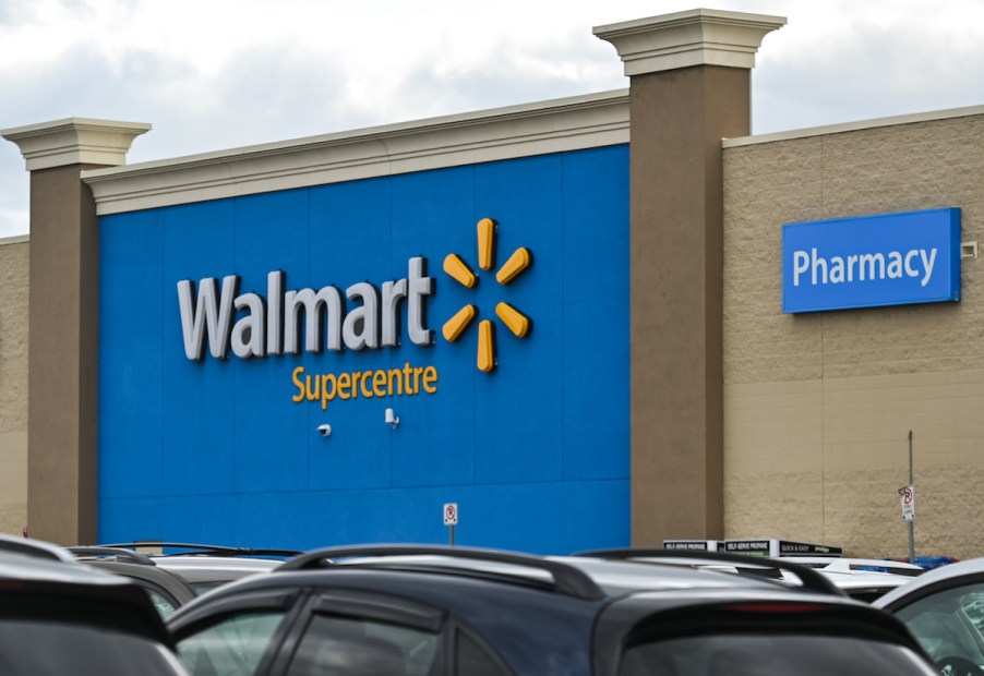 A Walmart, where you can find Walmart brand car batteries.